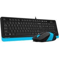 Комплект клавиатура + мышь A4Tech Fstyler F1010 (черный/синий) фото 9